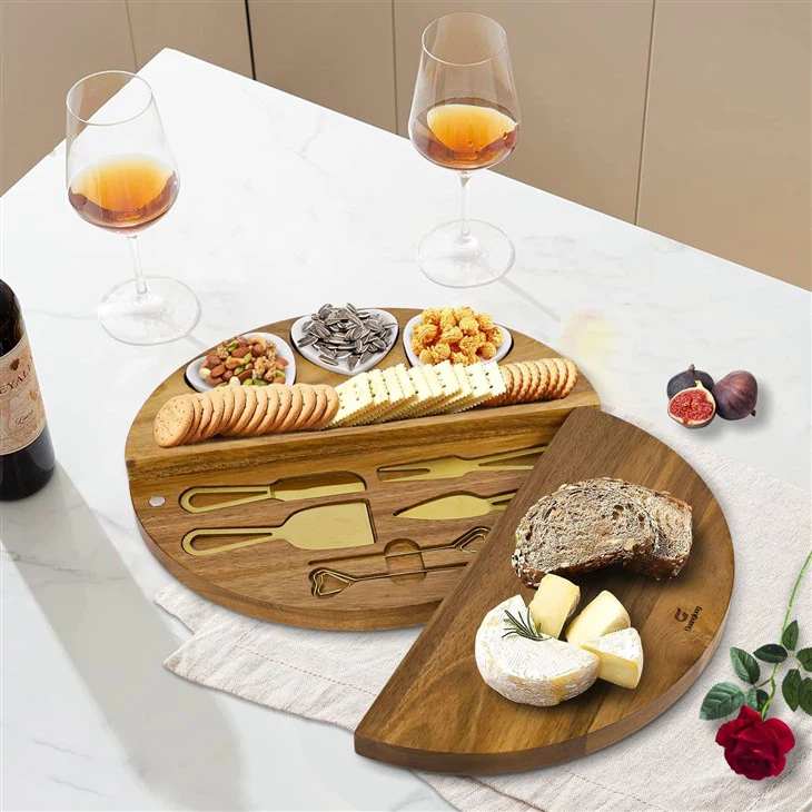 Acacia Wood Charcuterie Board Set (7)