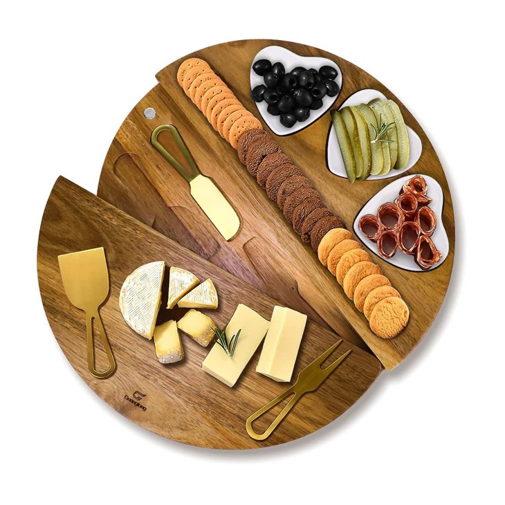 Acacia Wood Charcuterie Board Set (4)